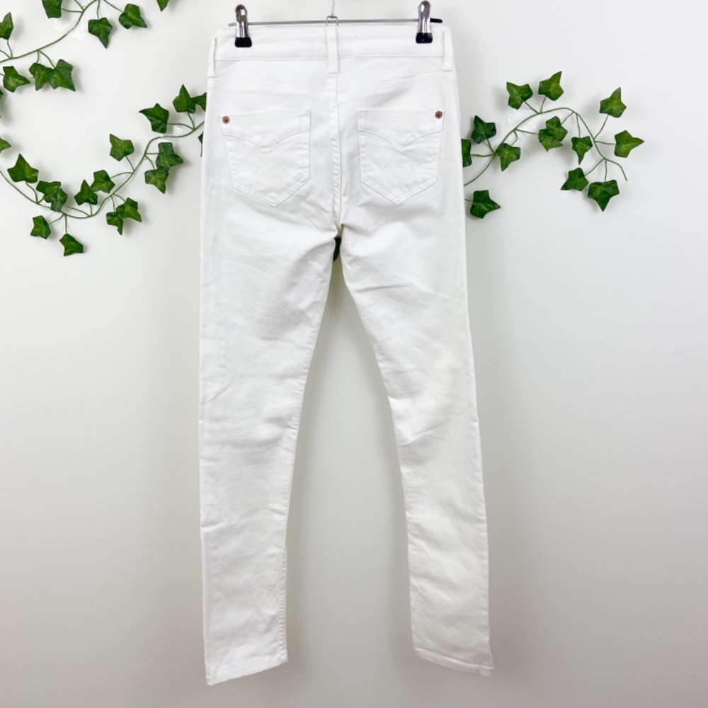 Topshop Moto High rise Baxter white denim jeans 25 - Picture 3 of 7